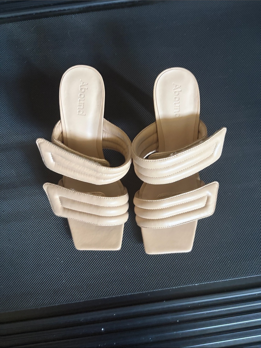 Abound Neutral Tan Double-Strap Slide Mules